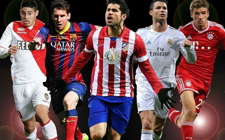 Messi, Ronaldo, Costa tranh giải Cầu thủ hay nhất châu Âu