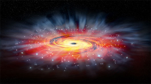 Lỗ đen khổng lồ của thiên hà "từ chối thức ăn"