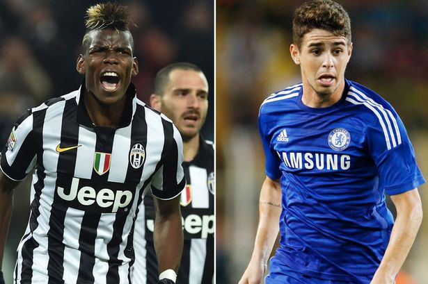 Sốc: Juventus và Chelsea tính đổi chéo Oscar và Pogba