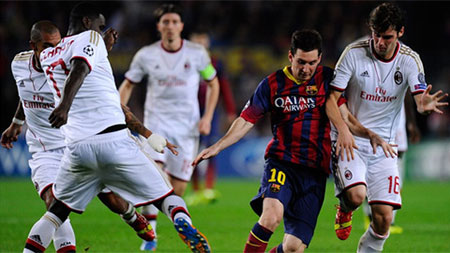 Barca 3-1 Milan: Messi "giải khát" bằng cú đúp